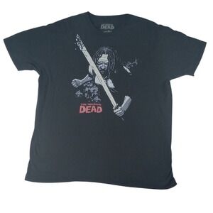 2013 The Walking Dead T Shirt Michonne Graphic Print‎ Black 2X Cotton